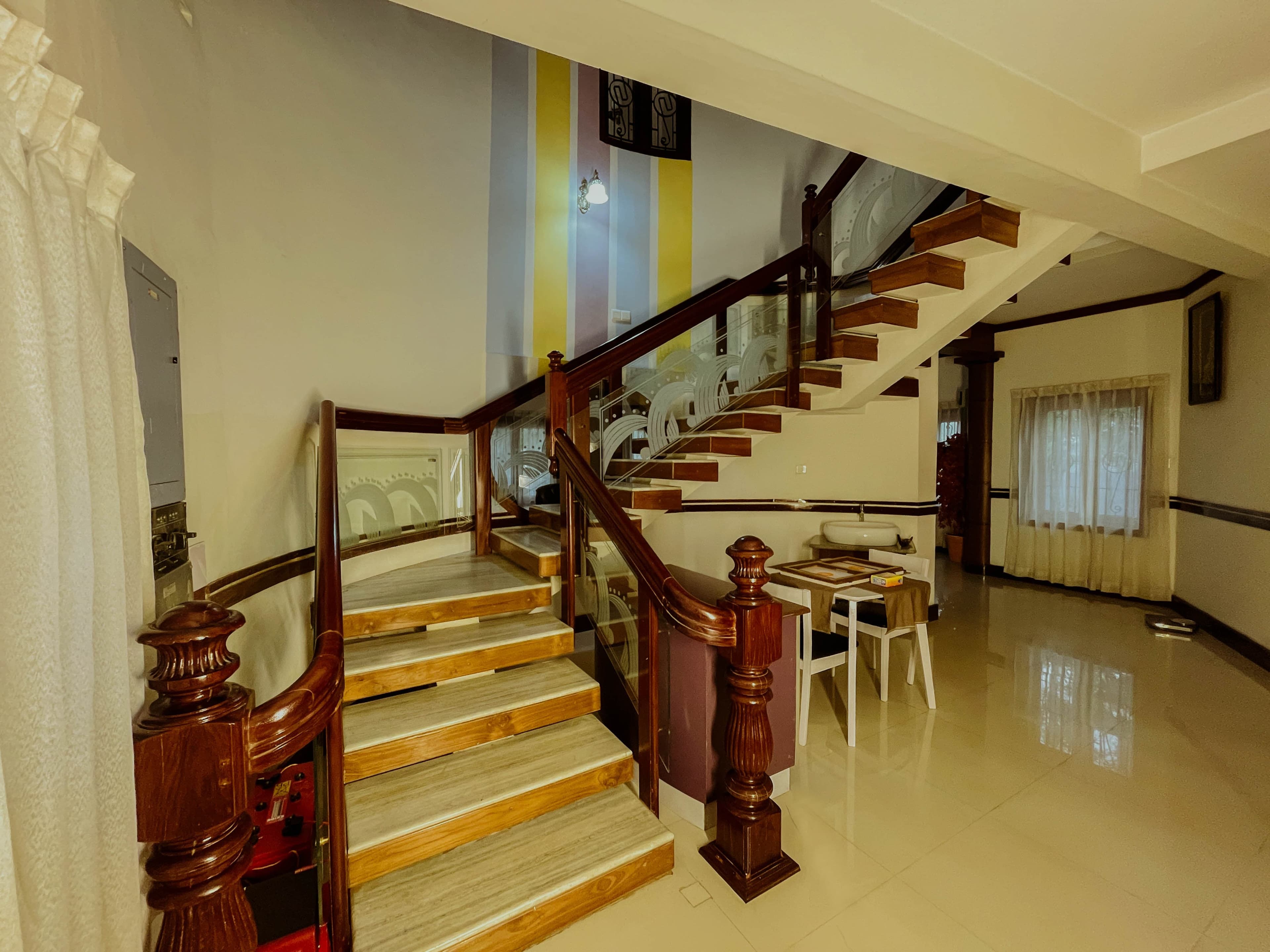 Dining table set up at Upavan Villa homestay